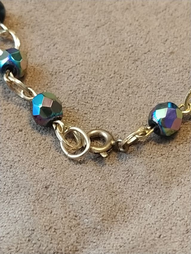 Pulsera antigua cristal tallado