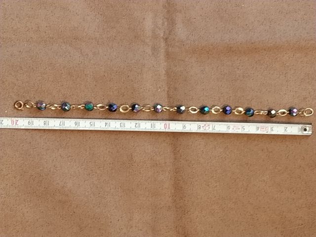 Pulsera antigua cristal tallado