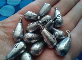 Lote de 4 Plomos 10 gr pesca black bass dropshot