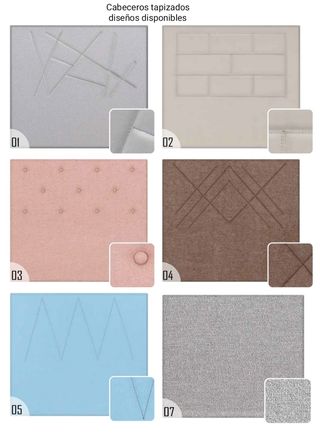 Varias medidas de Cabeceros