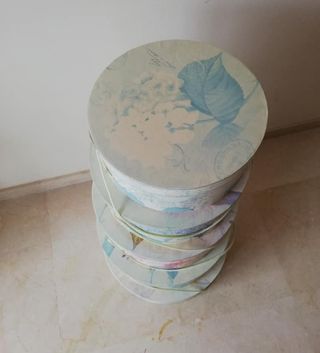 Cajas almacenaje redondas decorativas