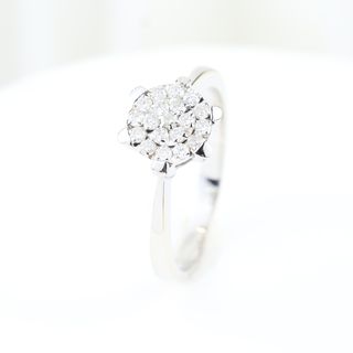 Anillo roseta de oro con diamantes