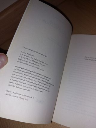 LIBRO - La mirada del observador - NOVELA NEGRA