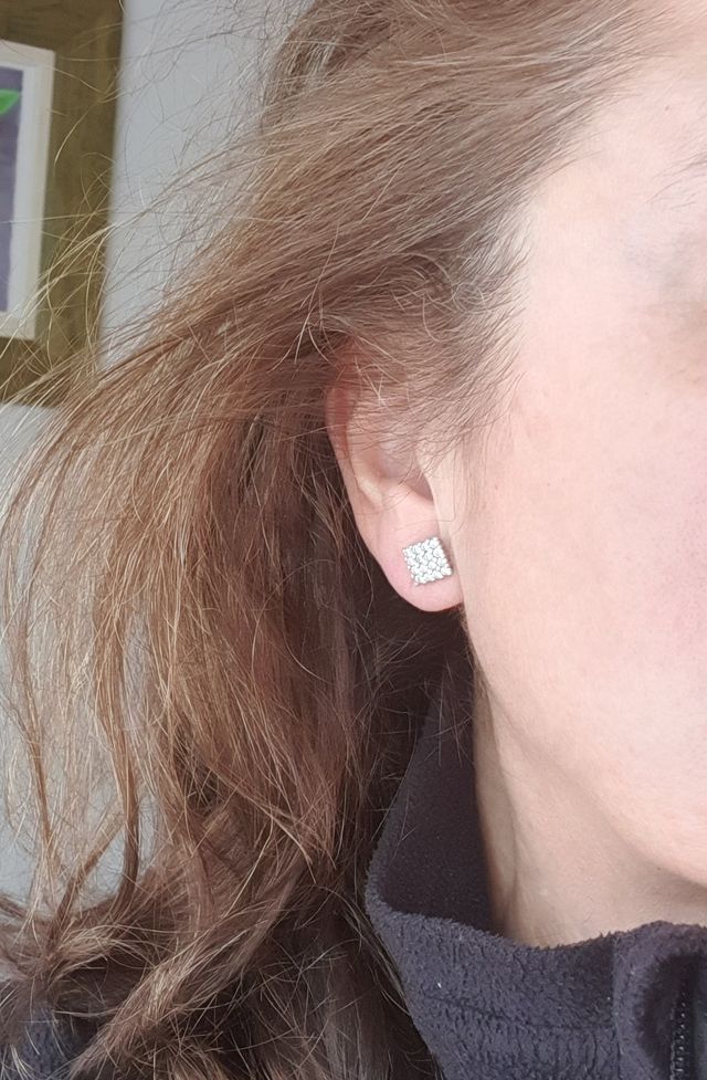 Pendientes de plata y circonitas