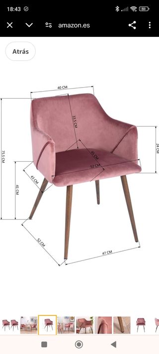 Sillas terciopelo.