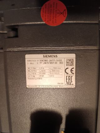 Servomotor Siemens 1FK7063