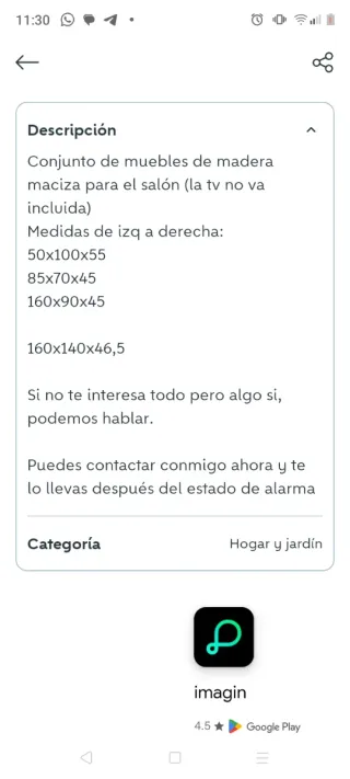 Bufet O Comedor completo manera.