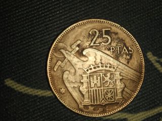 Moneda 25 pesetas 1957 Estrella 69