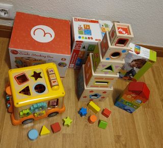 Lote juguetes de madera