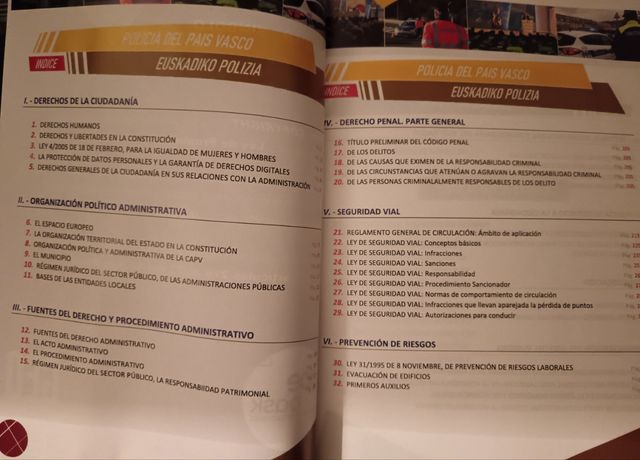 Libro Temario Policia País Vasco