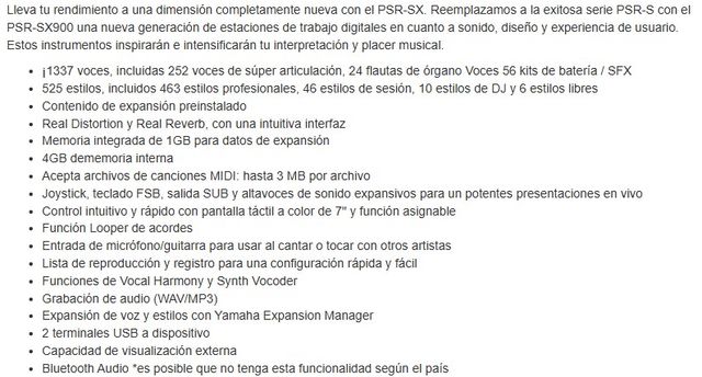 Yamaha PSR-SX900