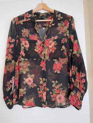 Camisa flores Zara mujer