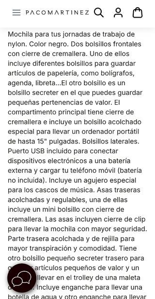 Mochila Paco Martínez a estrenar