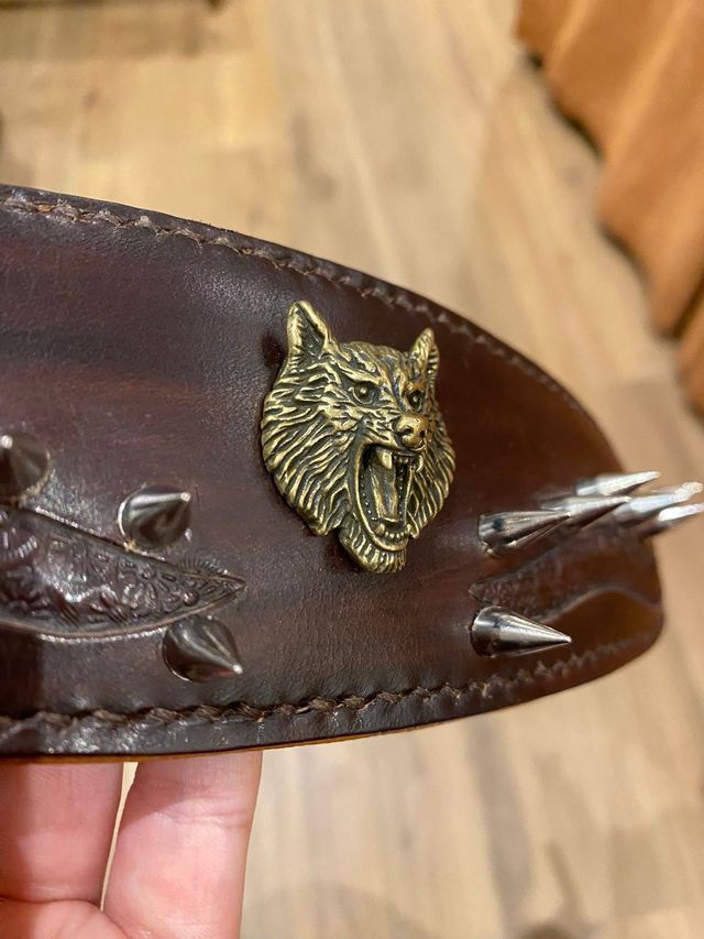 COLLAR PARA PERRO DE CUERO NATURAL