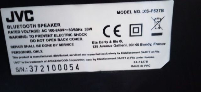Altavoces JVC Bluetooth