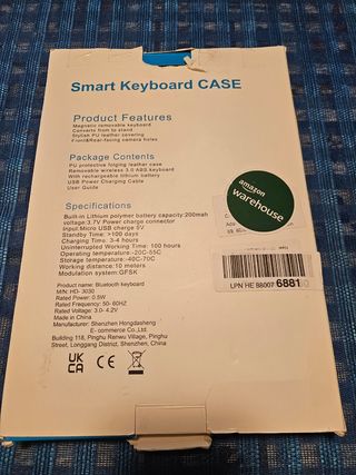 Teclado Bluetooth y Funda Tablet 10,5 "