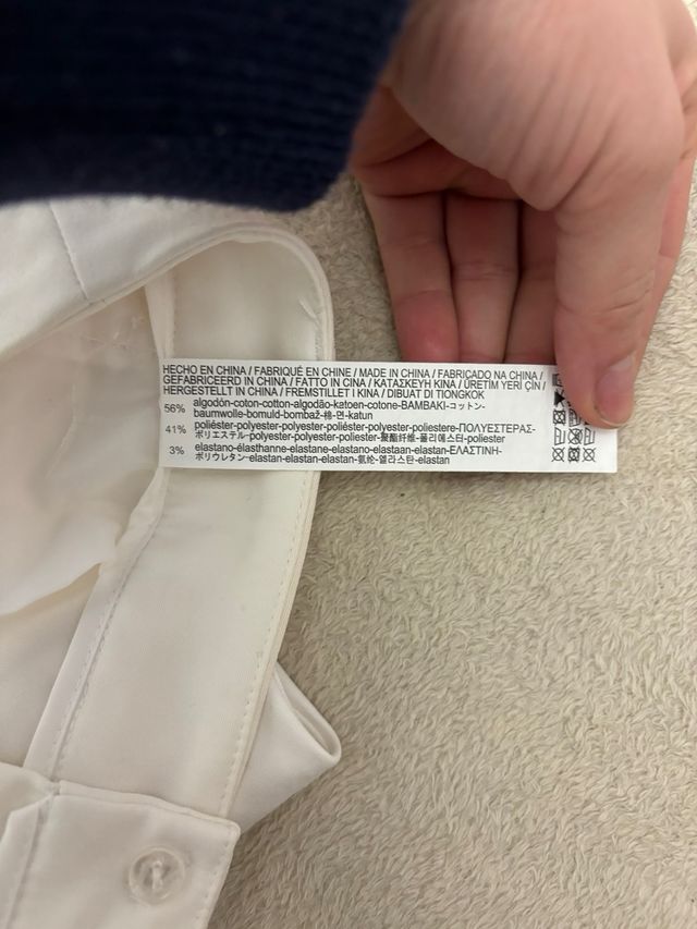 Pantalon blanco Zara