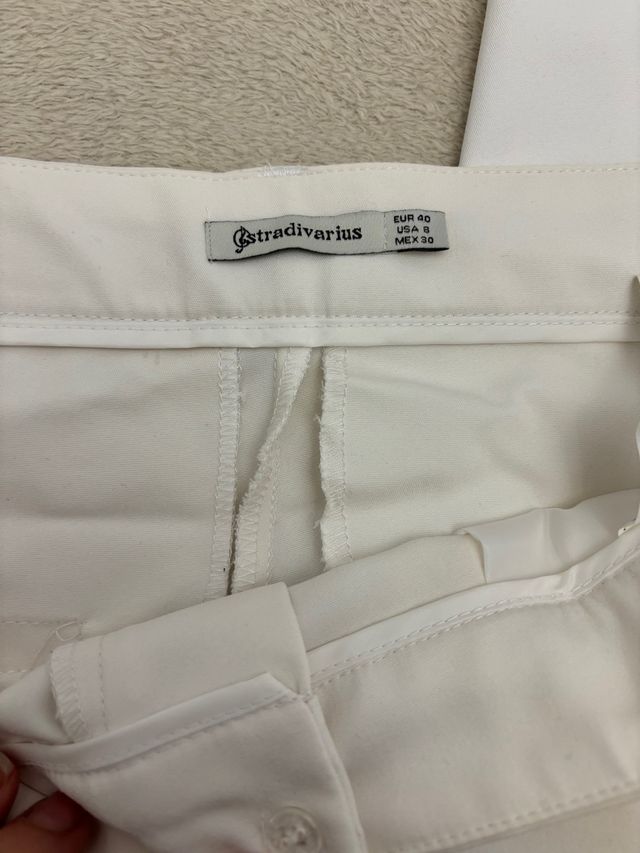 Pantalon blanco Zara