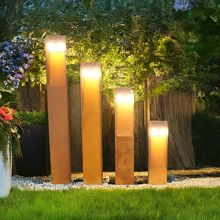 Lámpara solar corten