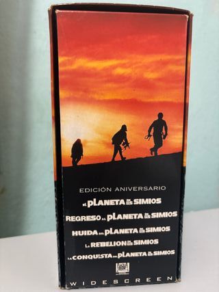 EL PLANETA DE LOS SIMIOS COLECCION VHS 5 PELICULAS