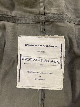 Parka talla unica estampado militar