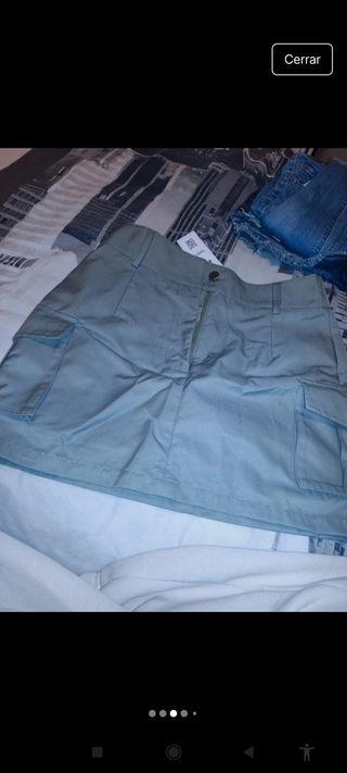 Falda verde militar 