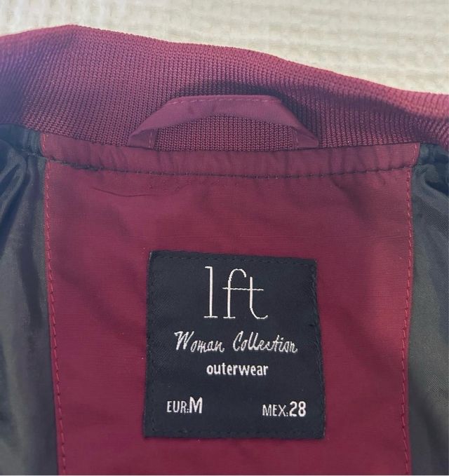 Chaqueta bomber granate mujer