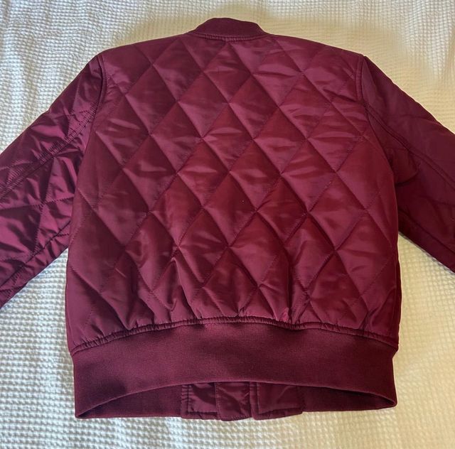 Chaqueta bomber granate mujer