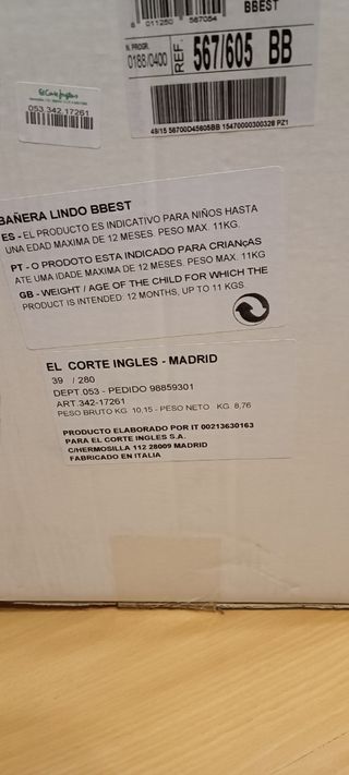 Bañera cambiador de bebe marca Bbest