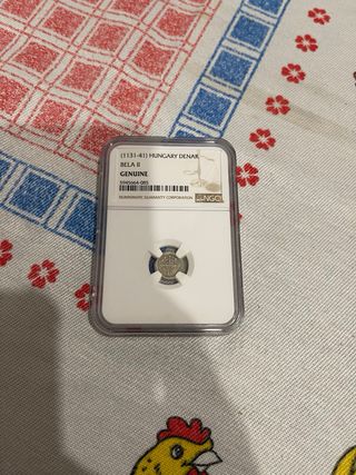Dinero plata hungria bela II. S. XII D.C NGC