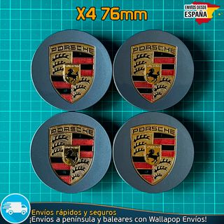 4 Tapacubos Porsche Para Llantas Originales 76mm
