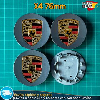 4 Tapacubos Porsche Para Llantas Originales 76mm