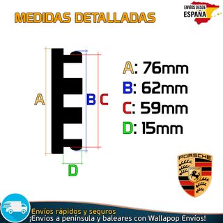 4 Tapacubos Porsche Para Llantas Originales 76mm