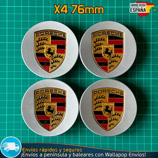 4 Tapacubos Porsche Para Llantas Originales 76mm