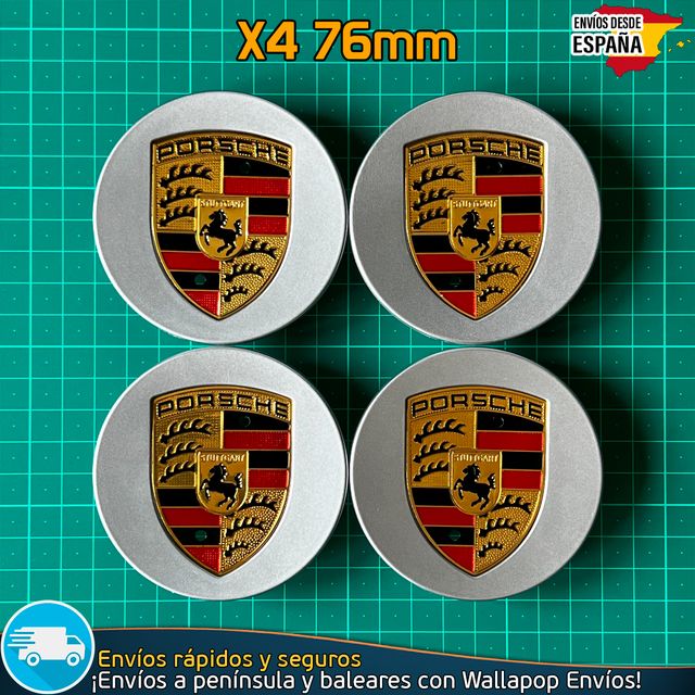 4 Tapacubos Porsche Para Llantas Originales 76mm