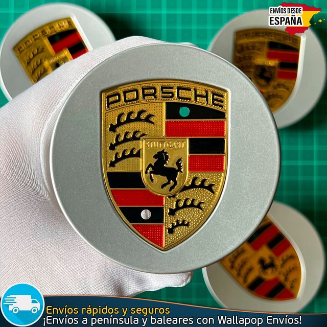 4 Tapacubos Porsche Para Llantas Originales 76mm