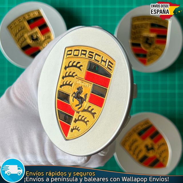 4 Tapacubos Porsche Para Llantas Originales 76mm