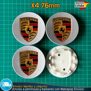 4 Tapacubos Porsche Para Llantas Originales 76mm