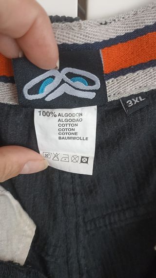 Pantalón pana hombre negro 2XL