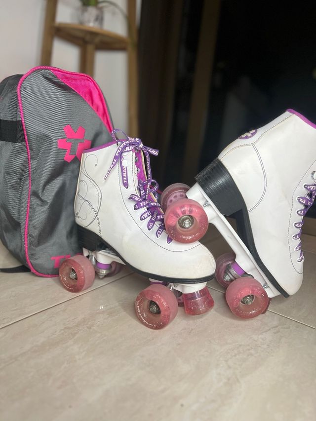 Patines 4 ruedas con bolsa de transporte