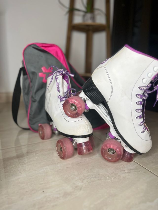Patines 4 ruedas con bolsa de transporte