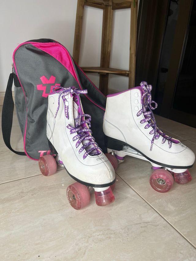 Patines 4 ruedas con bolsa de transporte