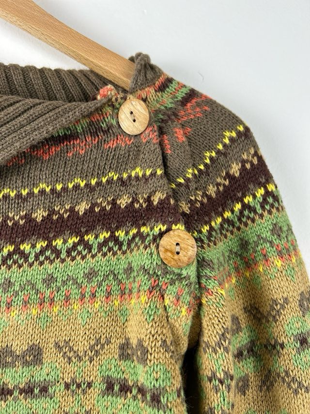 Jersey croptop estampado cuello largo