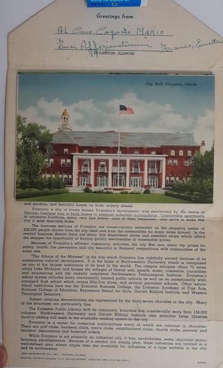 Libro cartoline pieghevoli Evanston anni '30