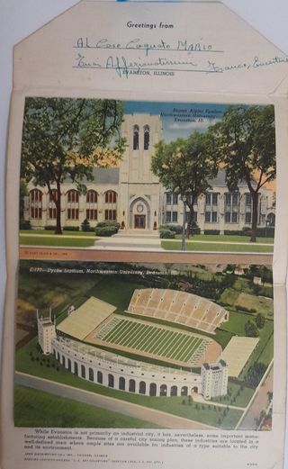 Libro cartoline pieghevoli Evanston anni '30