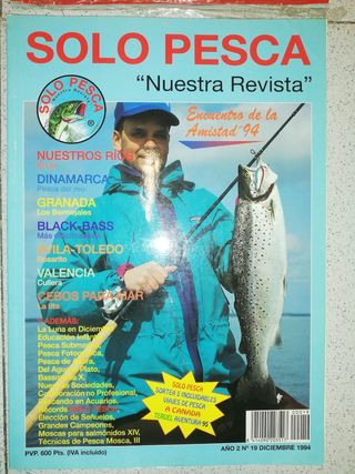Lote revistas pesca señuelos pack caña carrete 