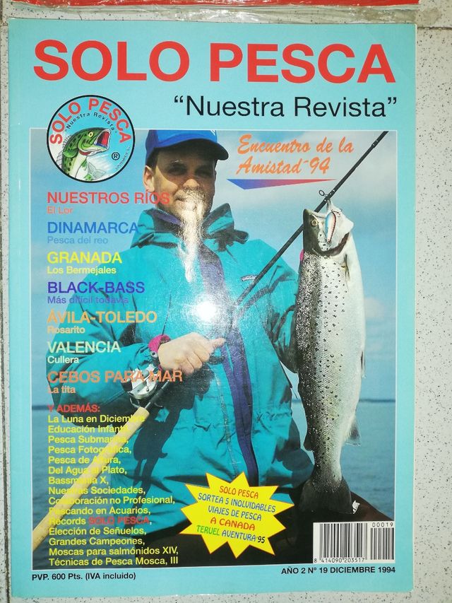 Lote revistas pesca señuelos pack caña carrete