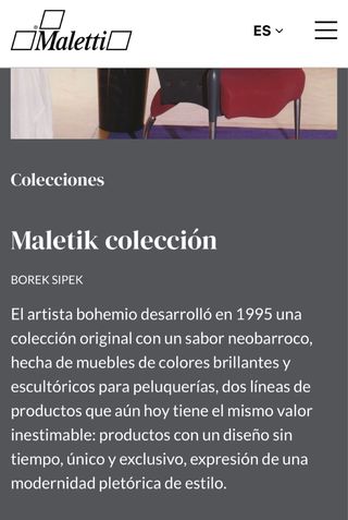 Silla de diseño Maletti by Borek Sipek 80s