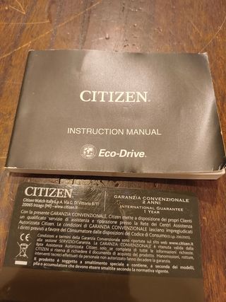 Garanzia e libretto Citizen