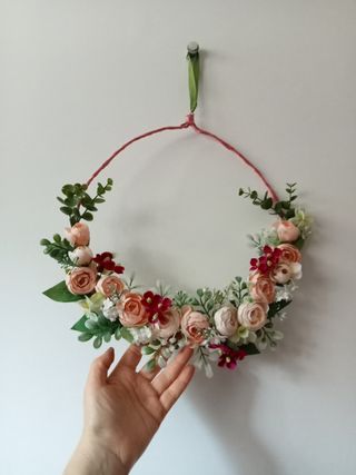 Ghirlanda floreale romantica 30cm